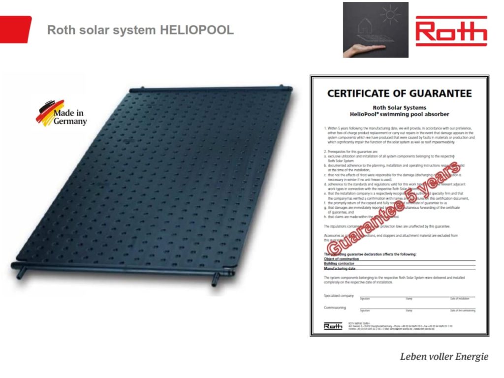Roth solar system HELIOPOOL